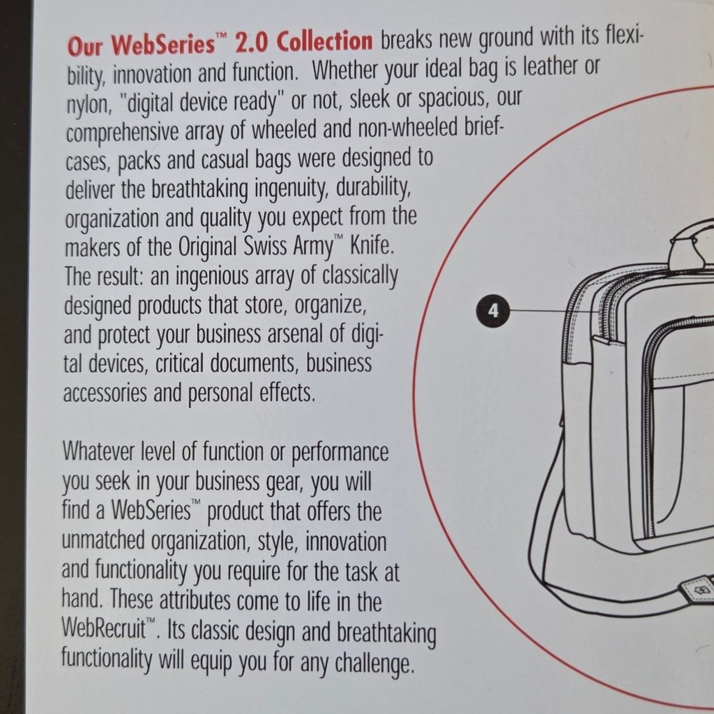 Swiss Army Business Gear Laptop Briefcase Web Recruit Victorinox Black NEW - Picture 8 of 16